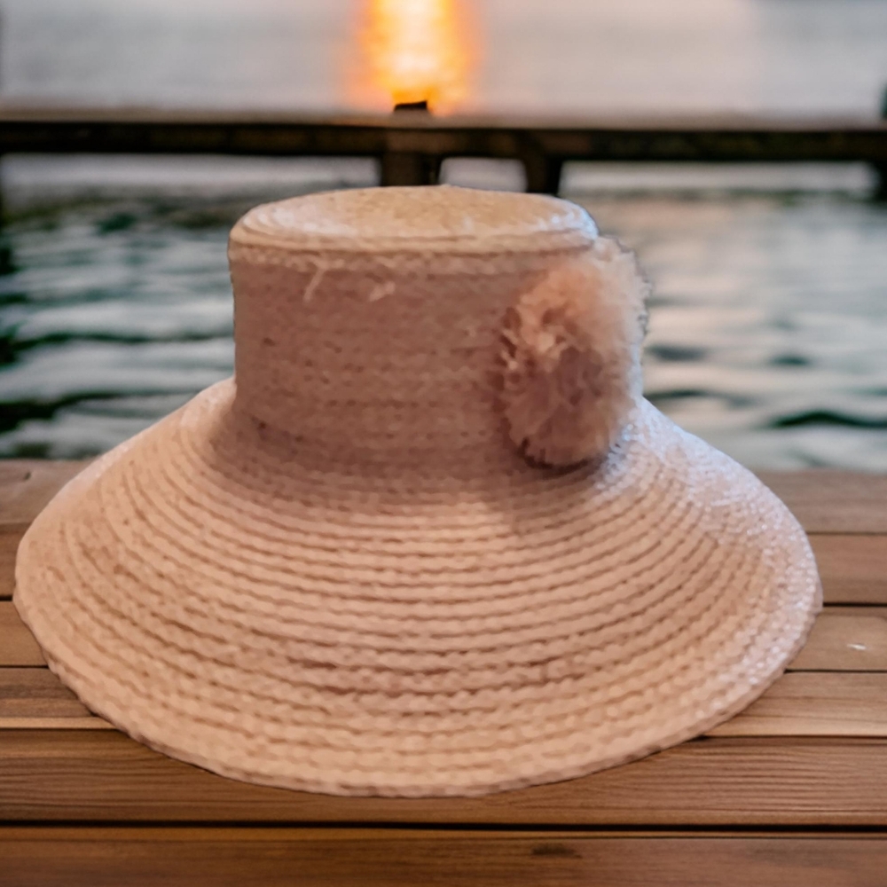 NEW Ladies BCBGMAXAZRIA Packable Sun Hat; UPF 50+ - Natural